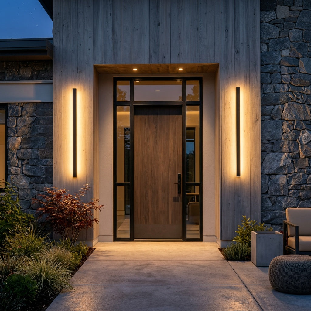 Luminara | Sleek Modern Black Outdoor Wall Lantern for Elegant Illumination