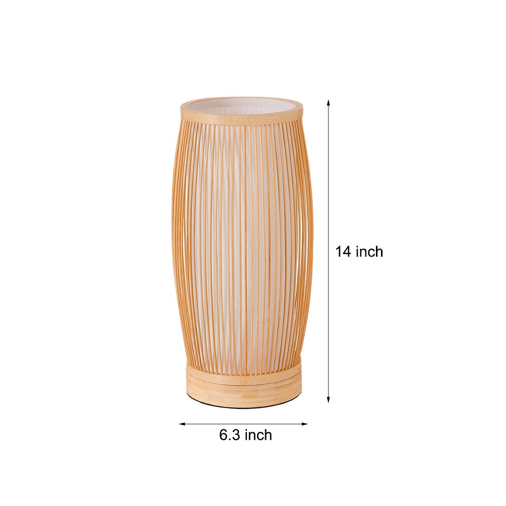 BambooGlow | Elegant Handwoven Japanese Table Lamp for Bedroom 3