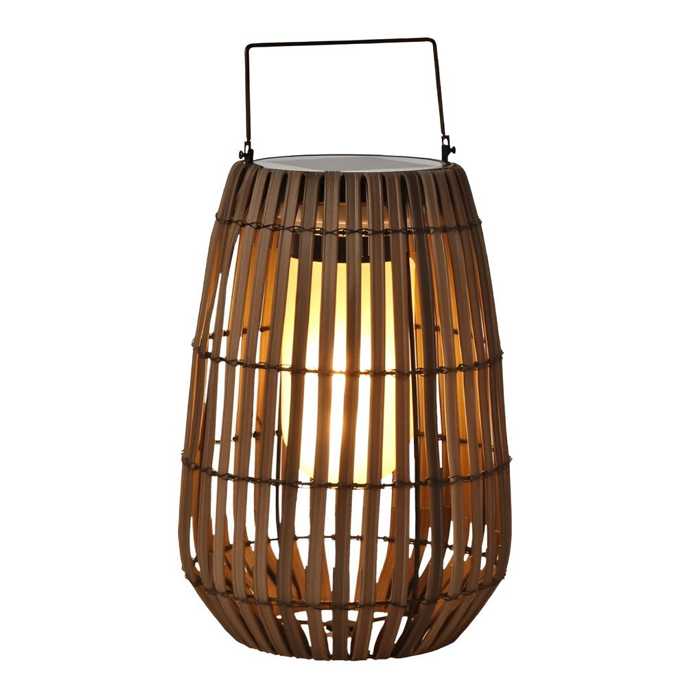 BambooGlow | Stylish Solar Powered Outdoor Lantern with Dual Power Options 7