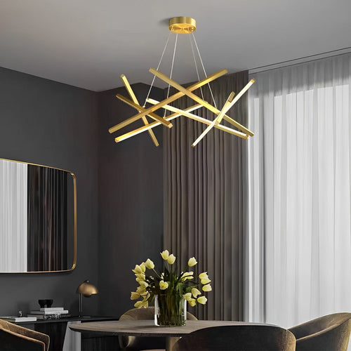 CelestiaLight | Stylish Modern Geometric LED Chandelier Fixture