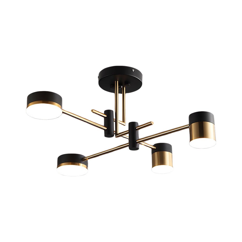 CelestiaSphere | Stylish Modern Black Gold Sputnik Ceiling Light