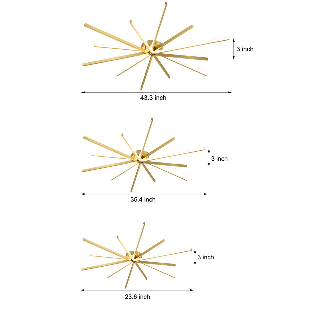 CelestialGlow | Modern Elegant LED Semi-Flush Mount Ceiling Light
