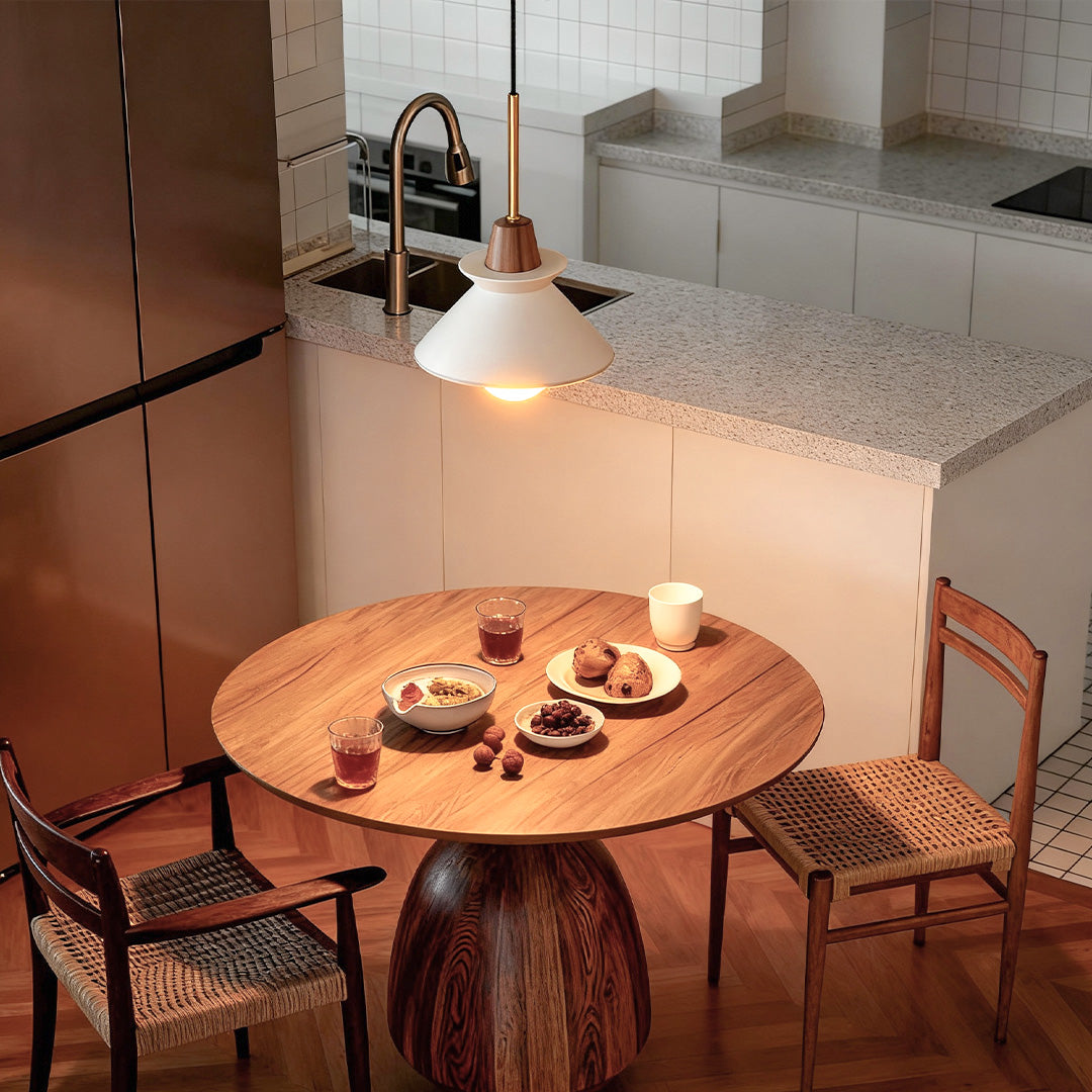 Cemento | Elegant Minimalist White Cement Kitchen Pendant Lighting