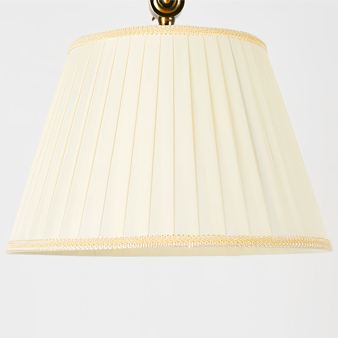 CopperGlow | Elegant Vintage Arc Floor Lamp with Fabric Shade 5
