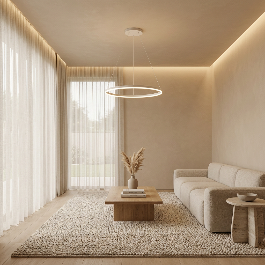 Luminara | Modern Sleek Aluminum Circle Chandelier Light Fixture
