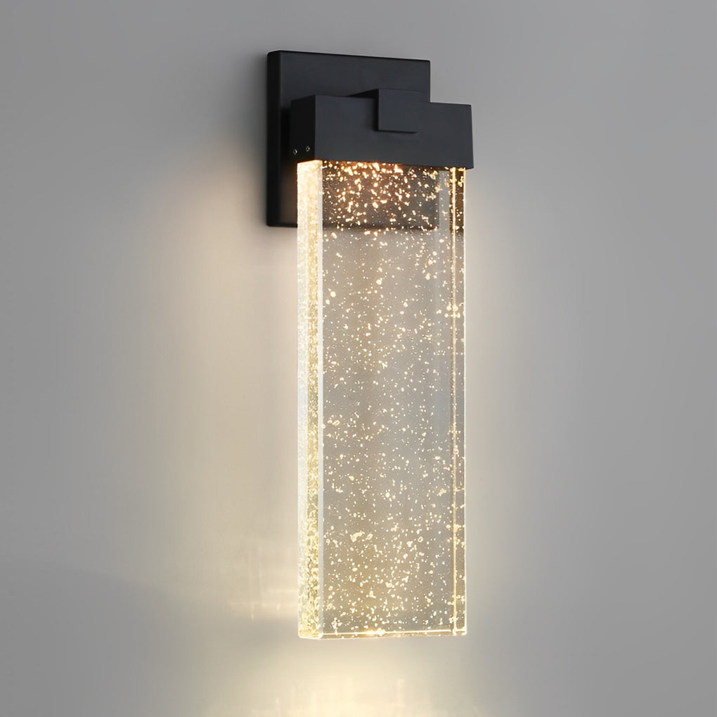 CrystalGlow | Elegant Textured Outdoor Wall Lantern Light Fixture