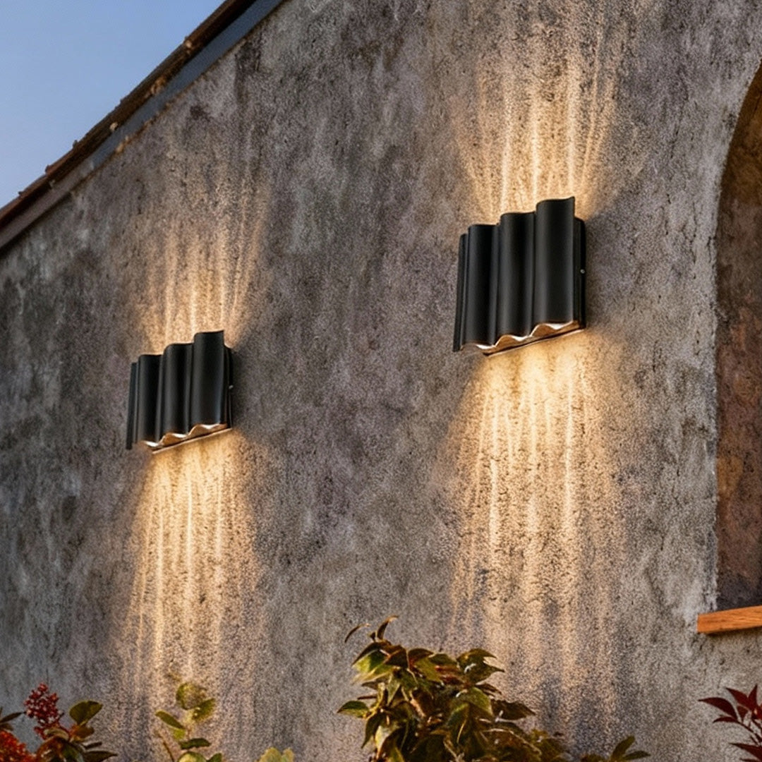 Dynamic Wall Light | Outdoor Wall Lights with Wavy Design | Up-Down LED Illumination for Stylish Outdoor Spaces 4