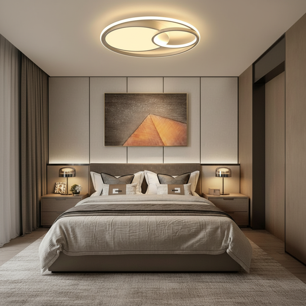 Lunara | Modern Sleek LED Flush Mount Ceiling Light Fixture