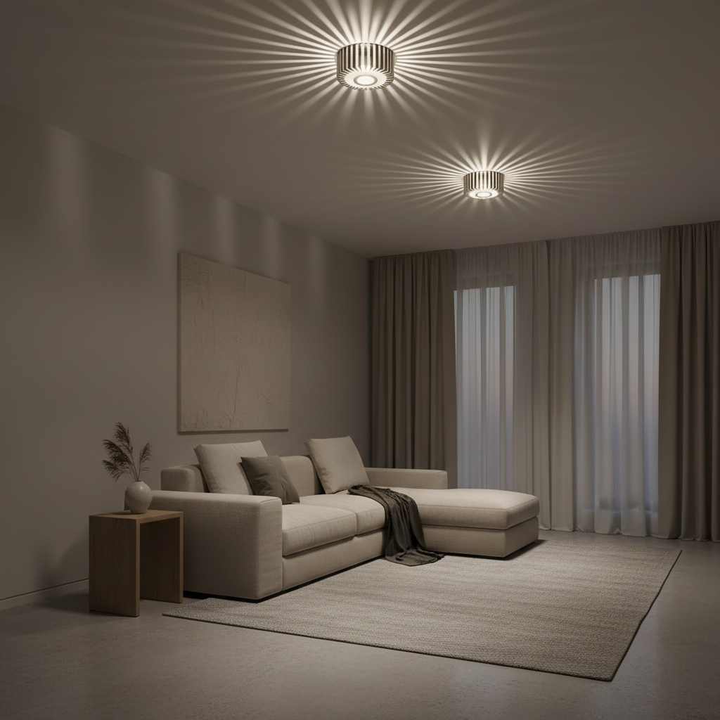 Luminara | Stylish Modern Sunburst LED Flush Mount Ceiling Light Fixture