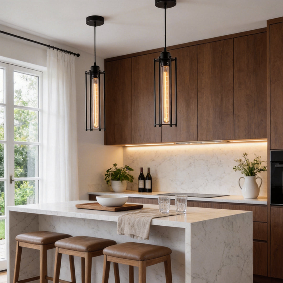 IronCraft | Stylish Black Industrial Kitchen Pendant Lighting Fixture