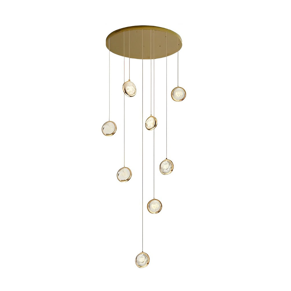 Luminara | Elegant Modern Crystal Staircase Chandelier with Adjustable Height