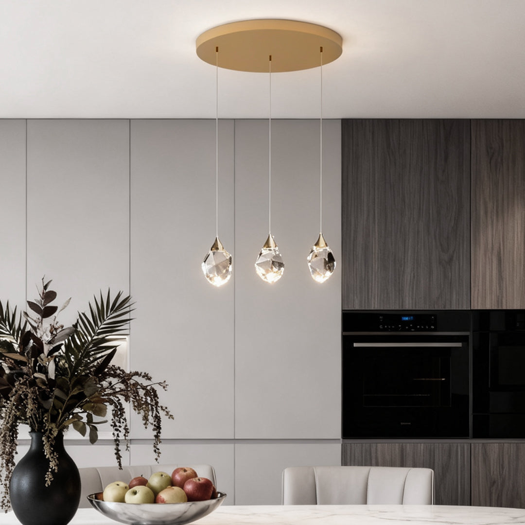 Luminara | Elegant Modern Spiral Crystal Chandelier for Staircase Lighting
