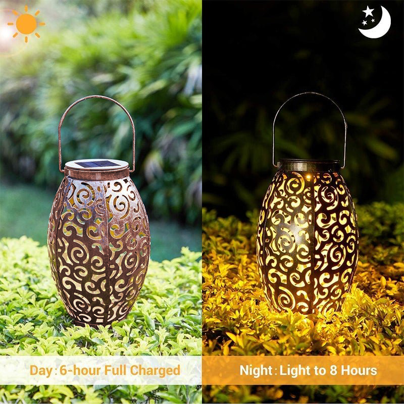 Luminara | Elegant Vintage Copper Outdoor Solar Lanterns for Garden