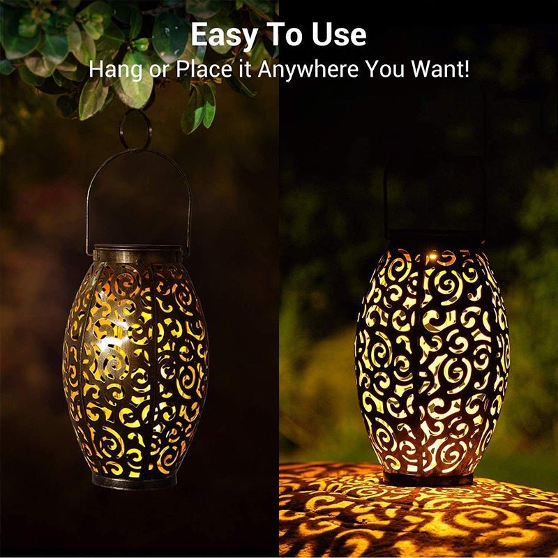 Luminara | Elegant Vintage Copper Outdoor Solar Lanterns for Garden