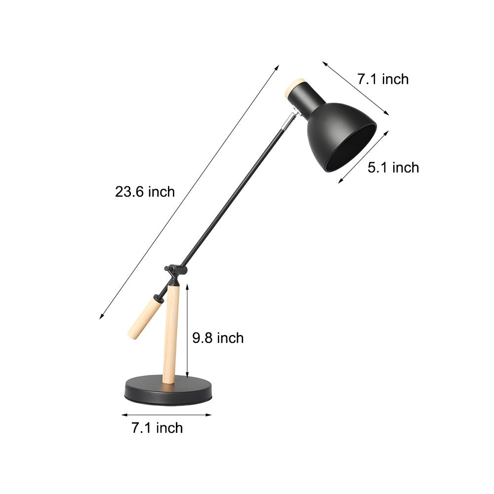 Luminara | Modern Adjustable Wood and Metal Desk Lamp for Reading 5