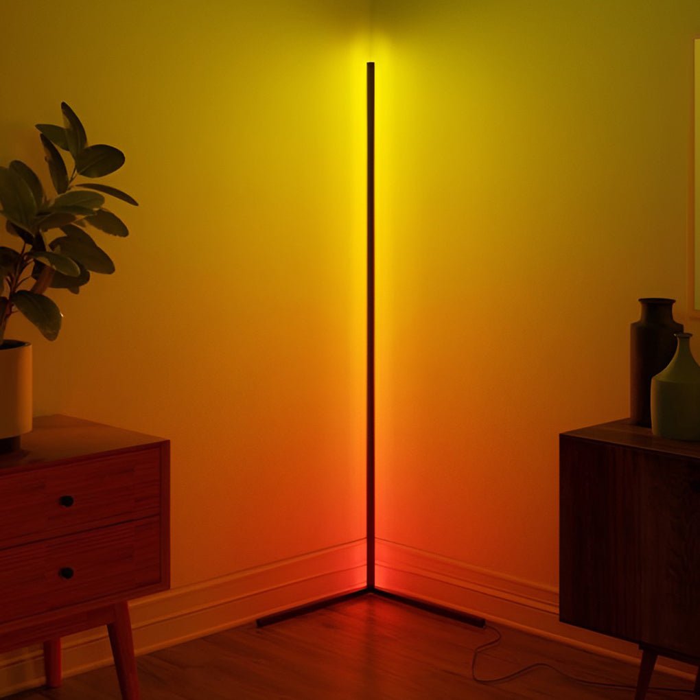 Luminara | Modern Black Corner Floor Lamp with Remote Control and RGB Lights 5