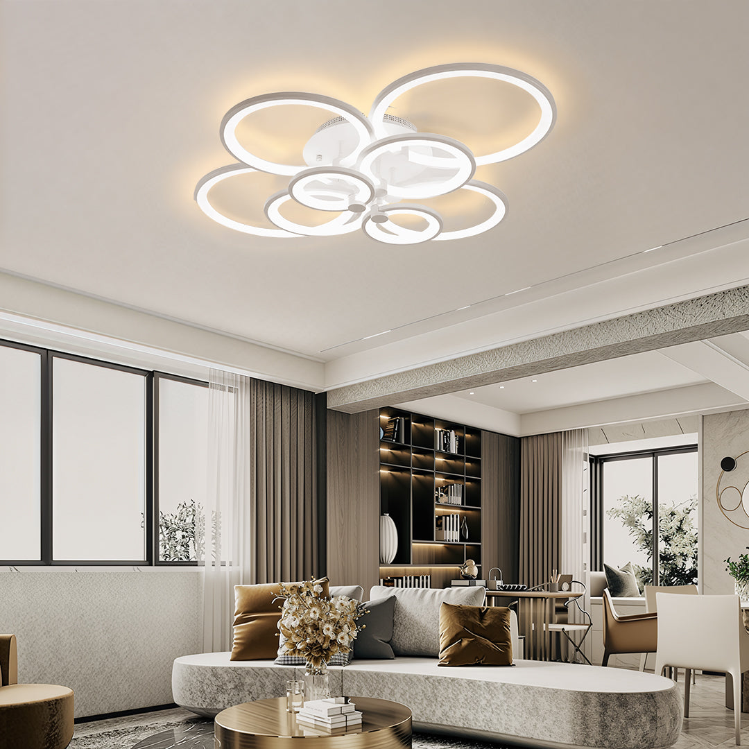 Luminara | Modern Elegant Multi Ring LED Flush Mount Ceiling Light