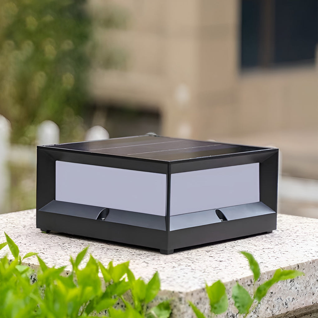 Luminara | Modern Elegant Solar Garden Pillar Light Fixture