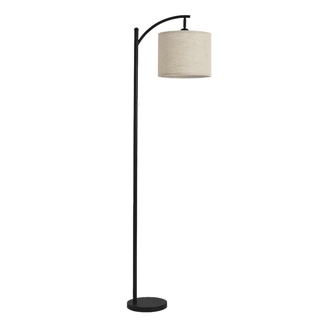 Luminara | Modern Minimalist Black Floor Lamp with Fabric Shade 7