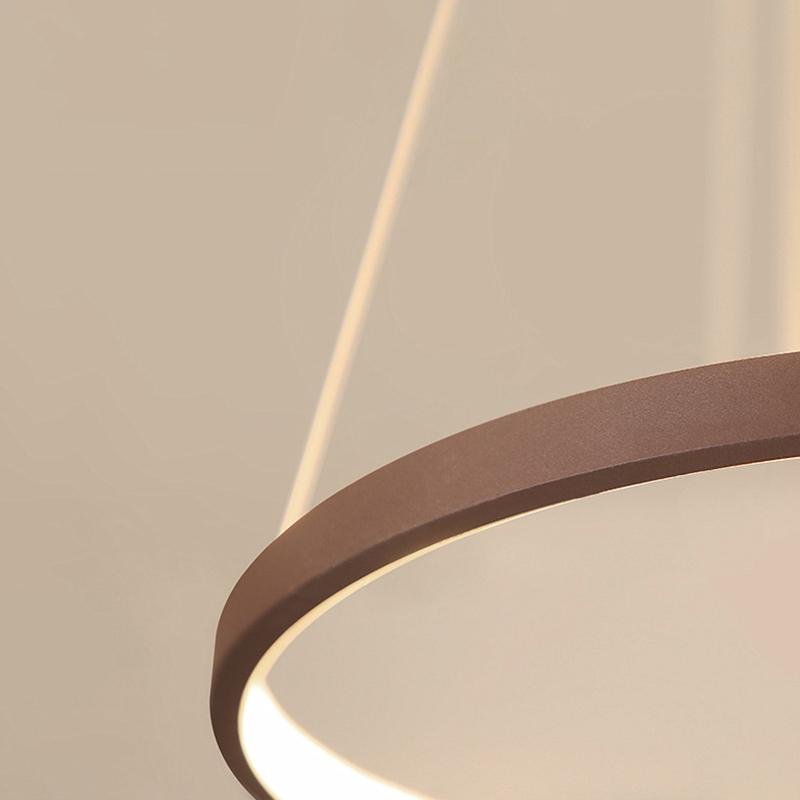 Luminara | Modern Sleek Aluminum Circle Chandelier Light Fixture