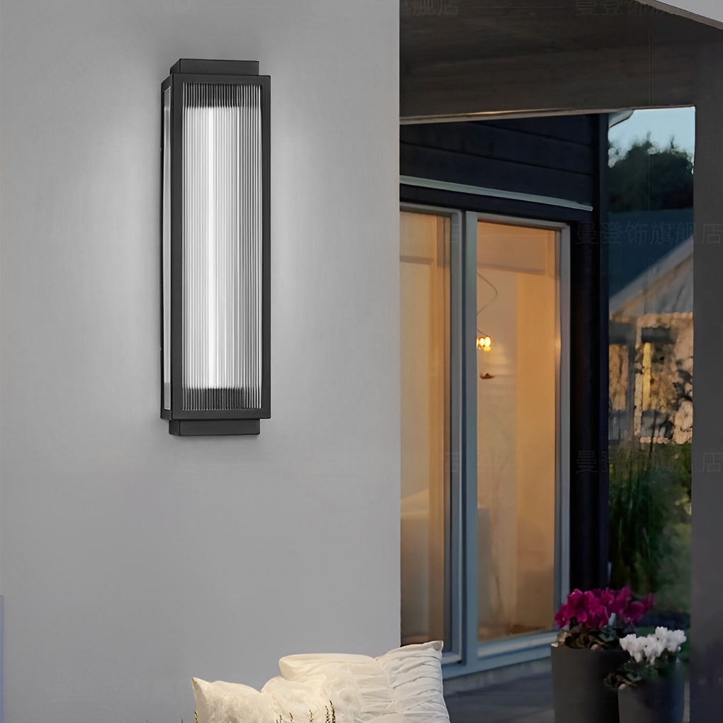 Luminara | Sleek Black Outdoor Wall Light Modern Sconce Fixture