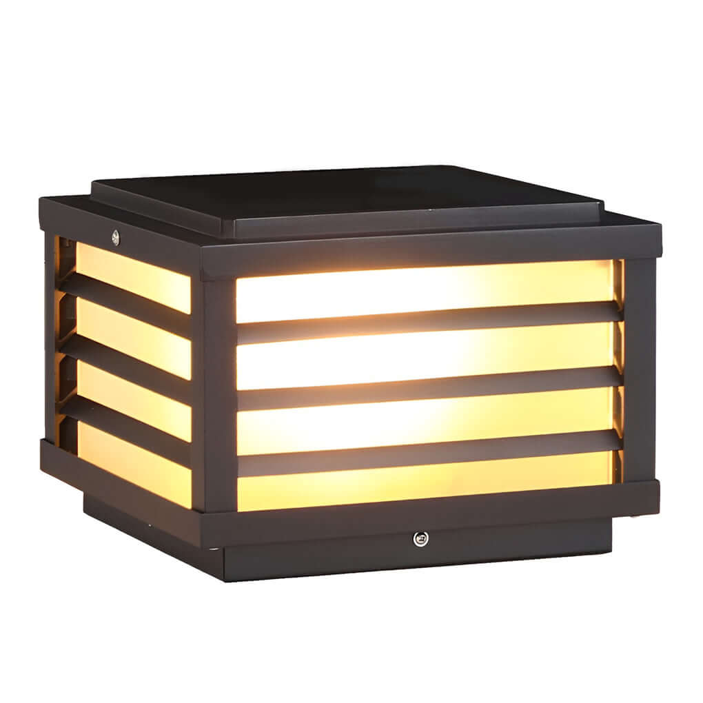 Luminara | Stylish Modern Outdoor Pillar Light with LED Glass Shade