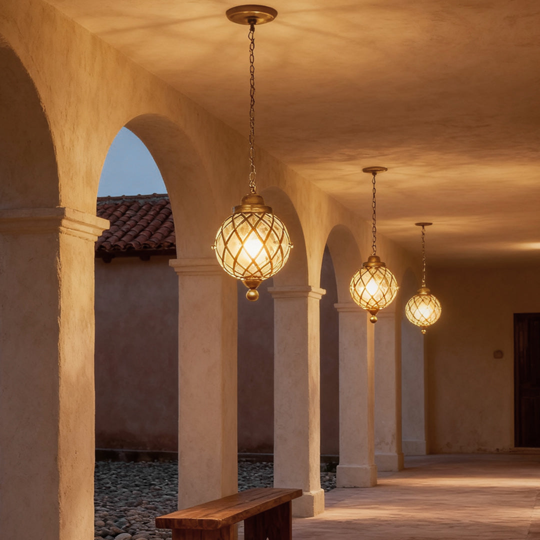 Lunara | Elegant Retro Aluminum Outdoor Hanging Pendant Light Fixture 1