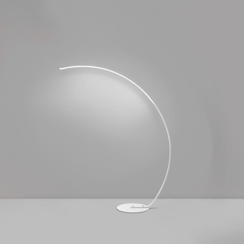 Lunara | Modern Black Arc Floor Lamp with Remote Control and Dimmable LED 8