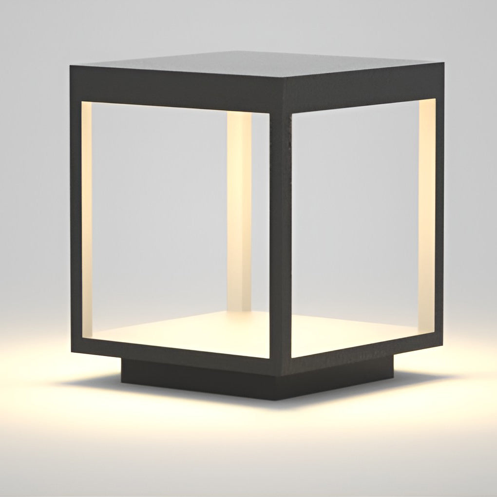 Modern Concrete Pillar Lights | Solar Garden Lights with Dual Power Supply | Elegant Outdoor Lighting for Ambiance 5