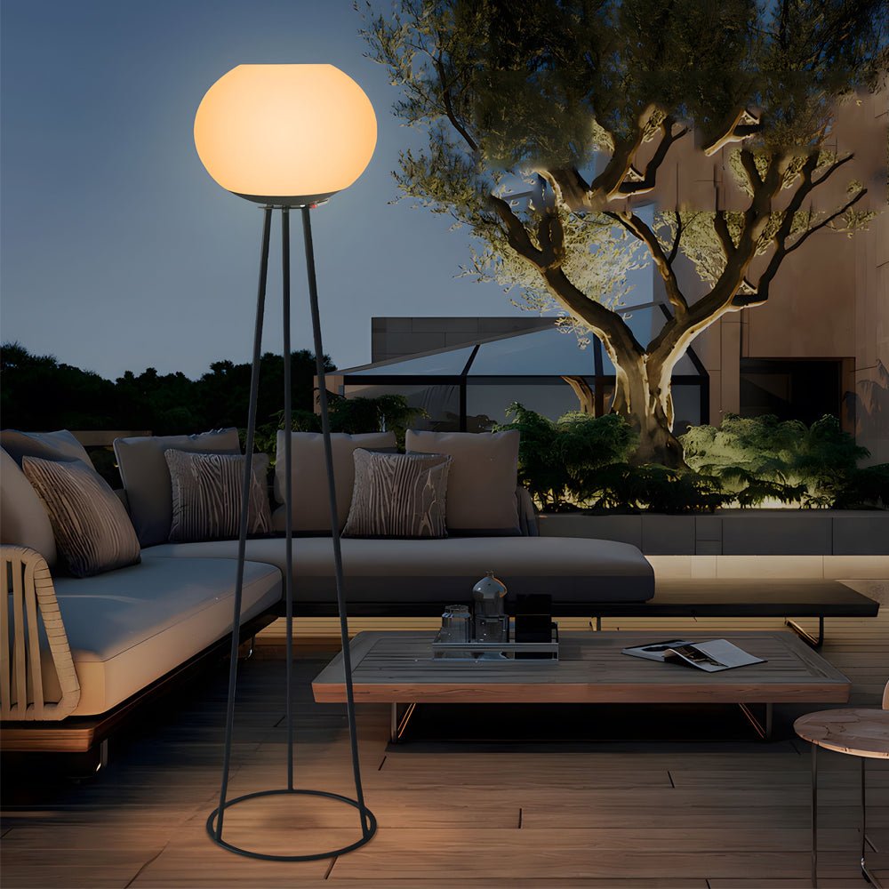 Solar LED Outdoor Floor Lamp | Waterproof Garden Light with Adjustable Glow