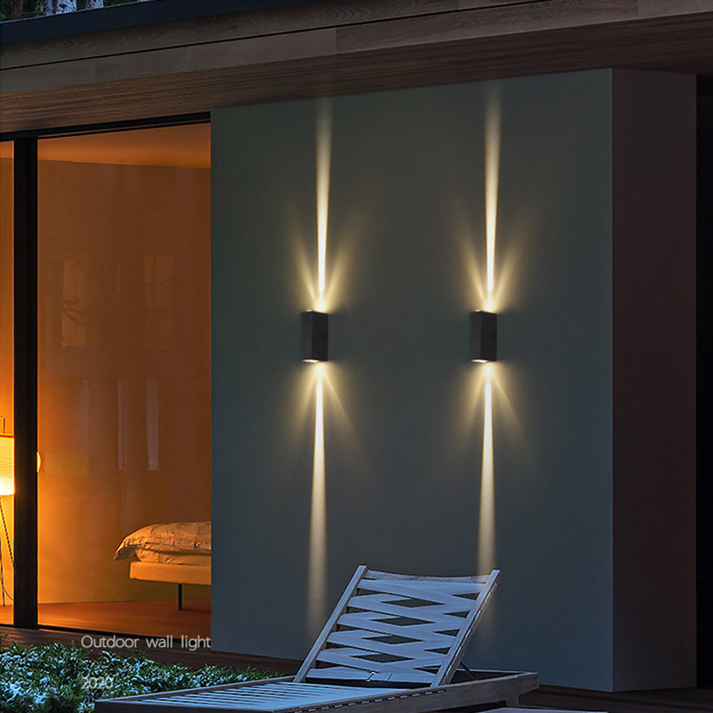 Modern Outdoor Wall Sconce | Dual-Beam Up Down Wall Lights with Waterproof Design | Elegant Exterior Lighting for Architectural Enhancement 5