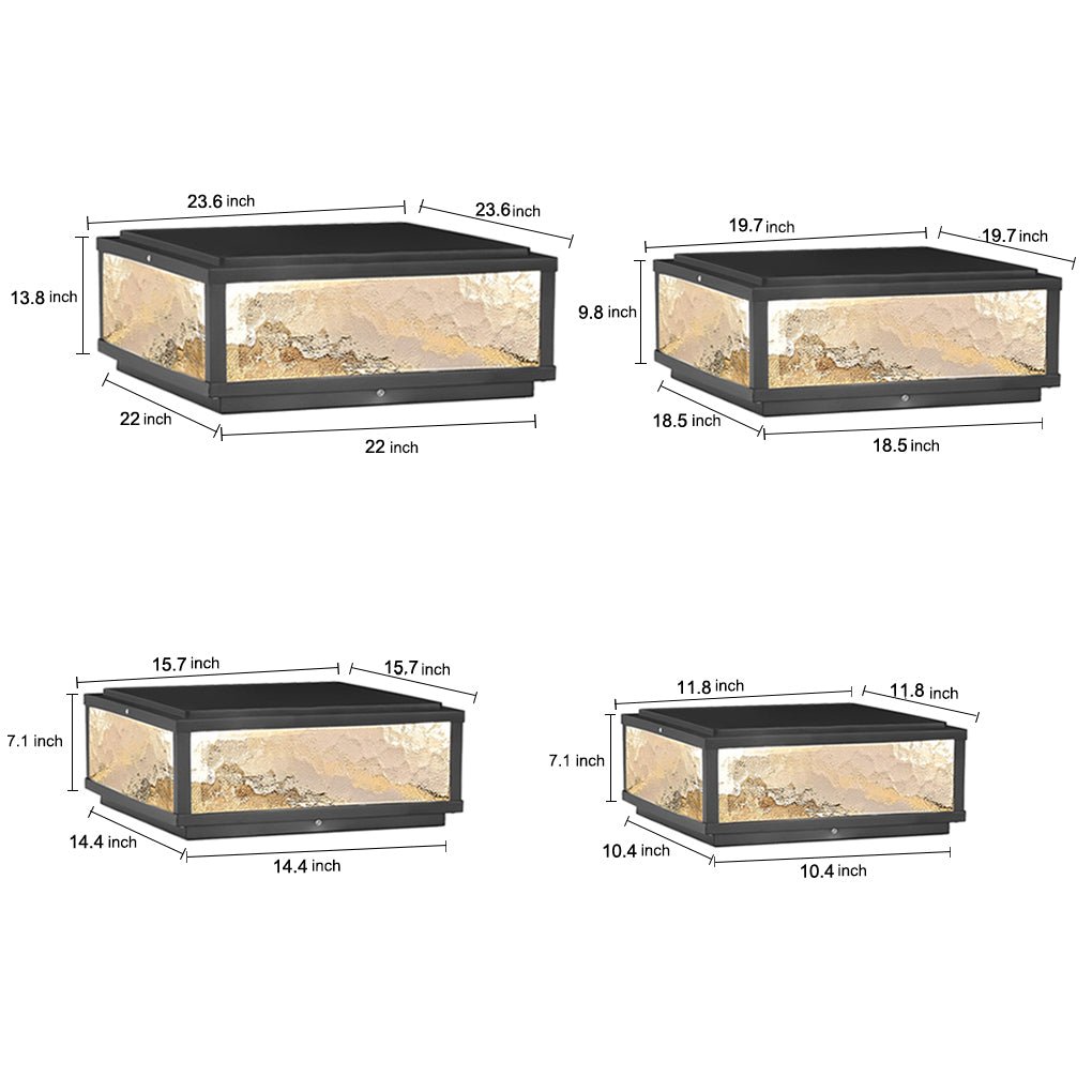 Modern Square Solar Garden Lights with Dual Power Options | Elegant Illumination for Pathways and Outdoor Spaces 6