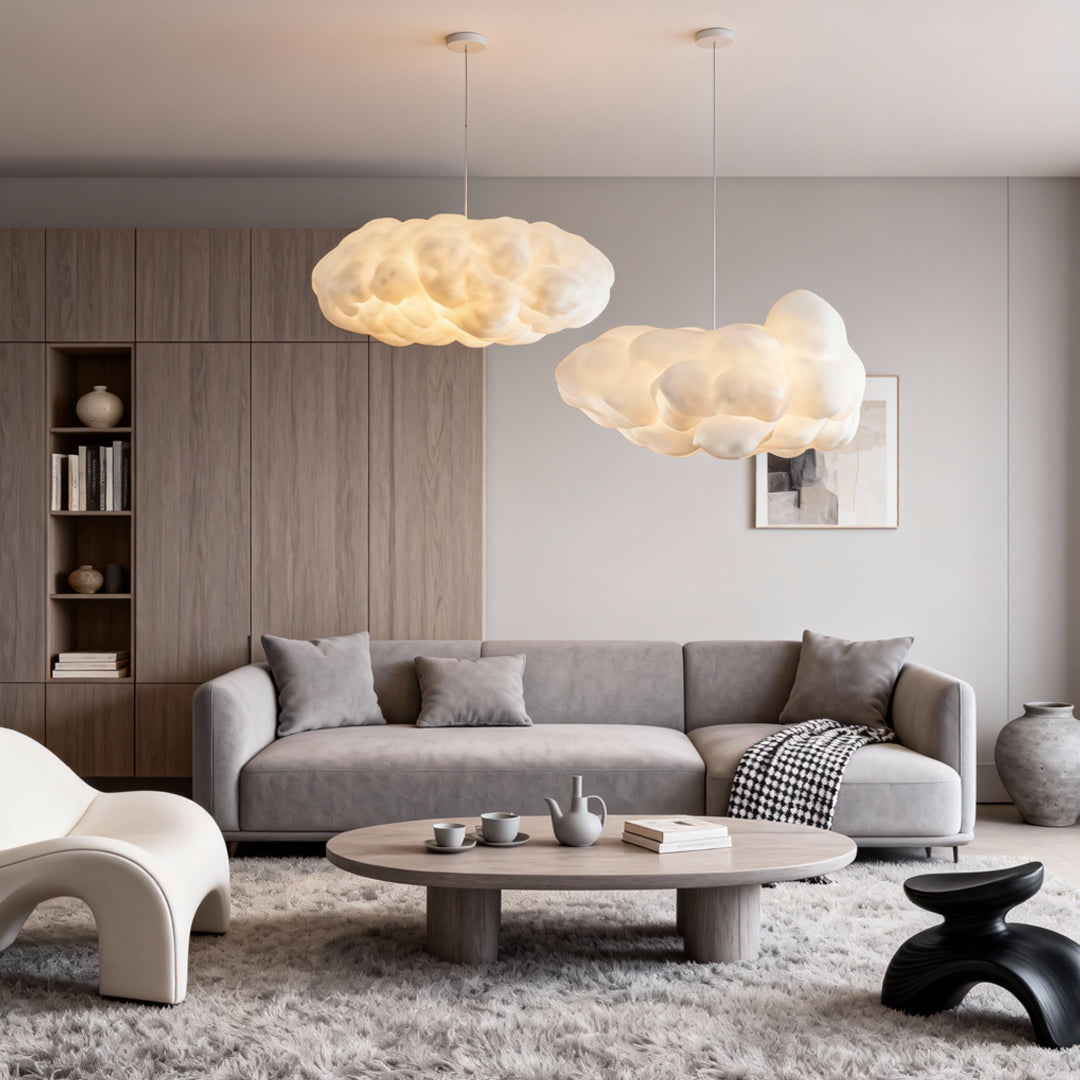 NimbusCloud | Modern Elegant Fabric Pendant Light Fixture