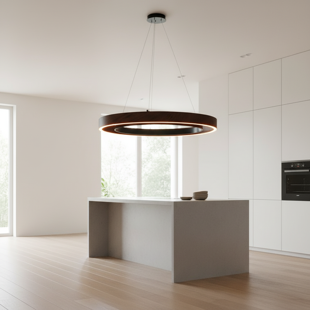 Lunaris | Modern Elegant Black LED Pendant Chandelier Light Fixture