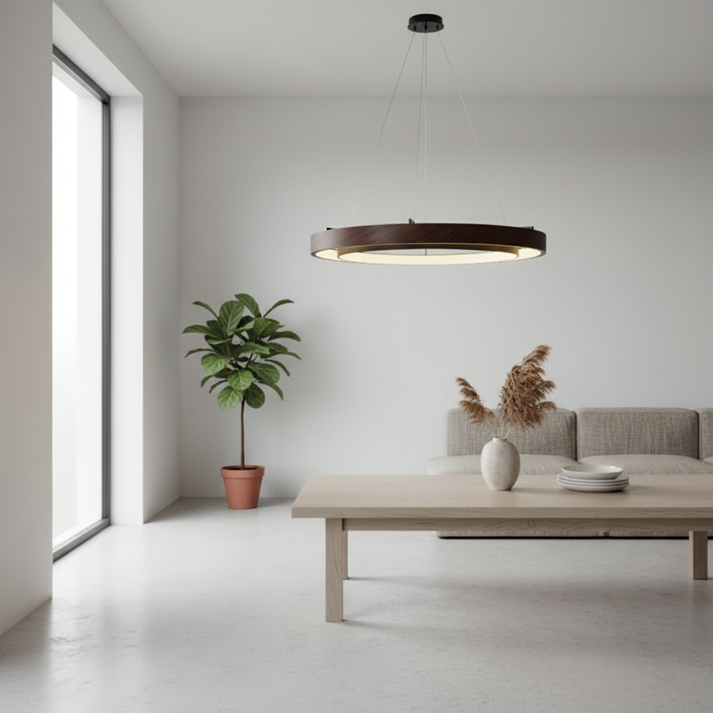 Lunaris | Modern Elegant Black LED Pendant Chandelier Light Fixture