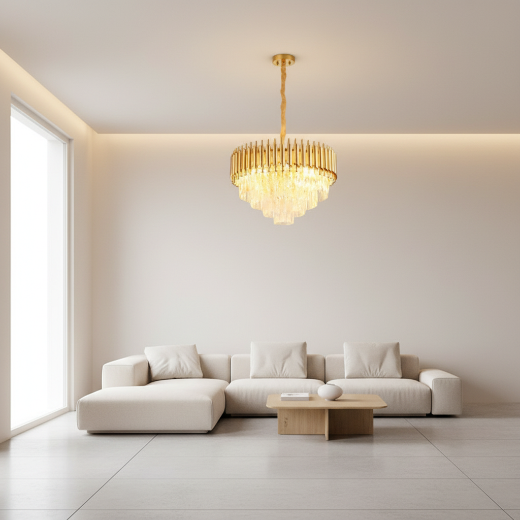 Luminara | Elegant Modern Crystal Chandelier with Dimming Feature