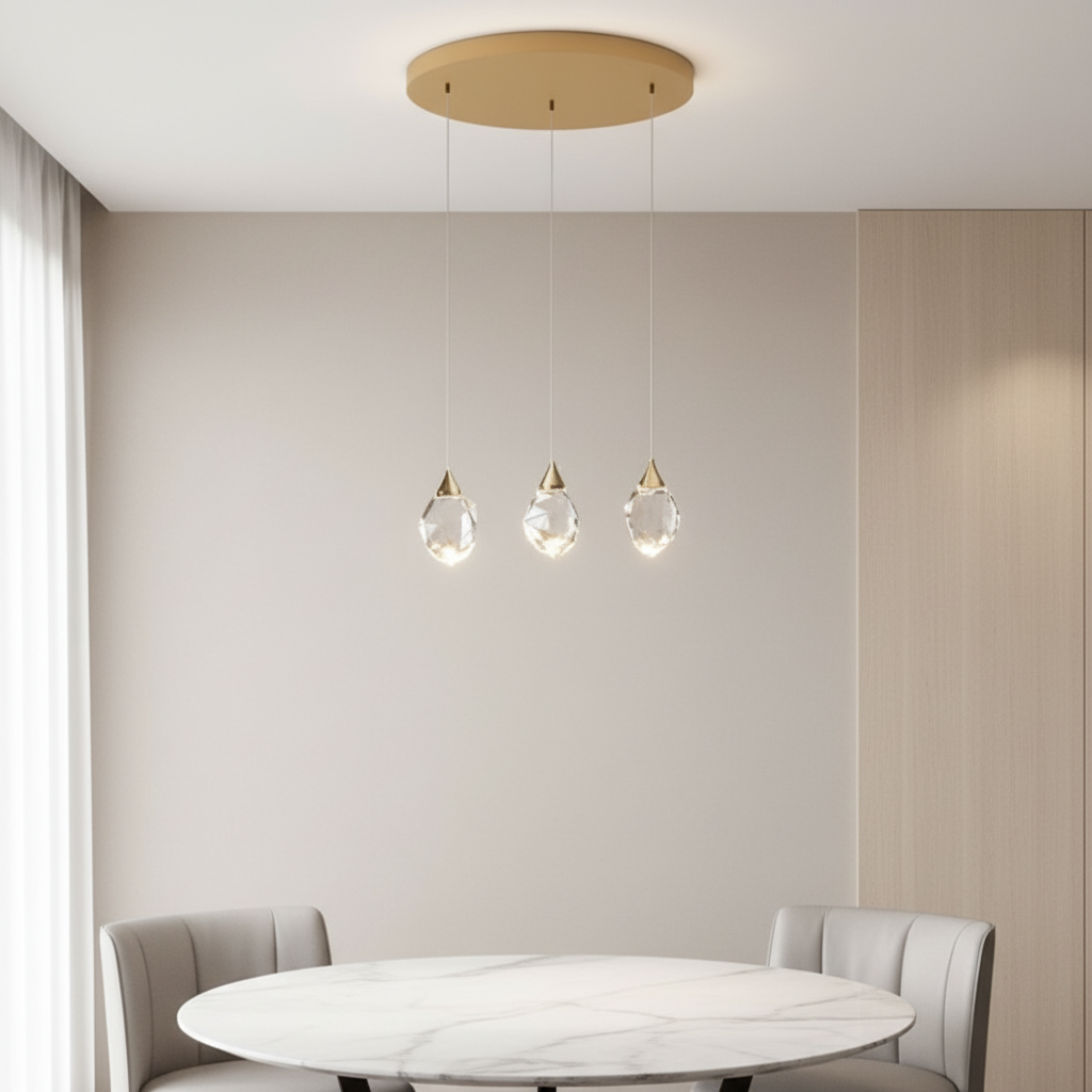 Luminara | Elegant Modern Spiral Crystal Chandelier for Staircase Lighting