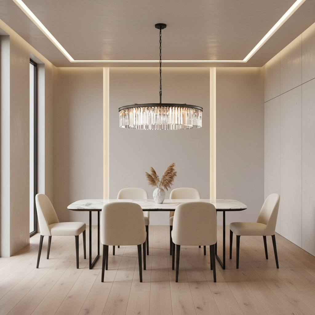 Luminara | Stylish Retro Crystal Designer Chandelier for Modern Interiors