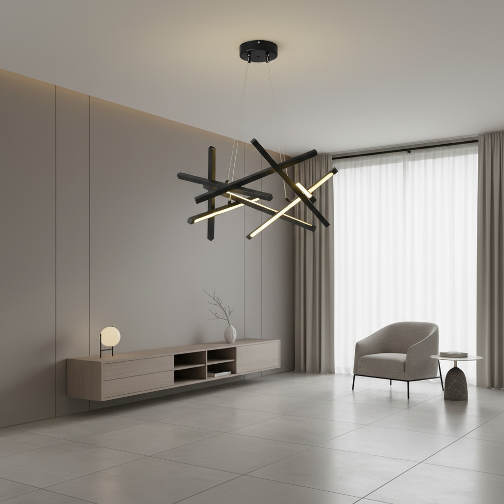 CelestiaLight | Stylish Modern Geometric LED Chandelier Fixture
