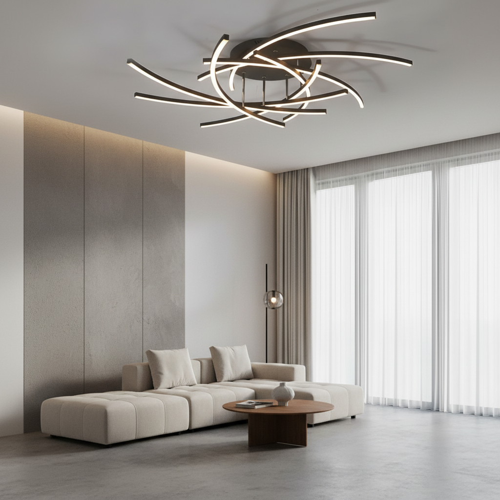 Luminara | Sleek Modern Dimmable LED Flush Mount Ceiling Light Fixture