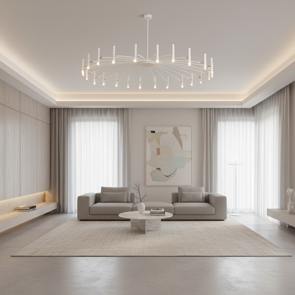 Luminara | Modern Adjustable LED Chandelier with Dimming Features