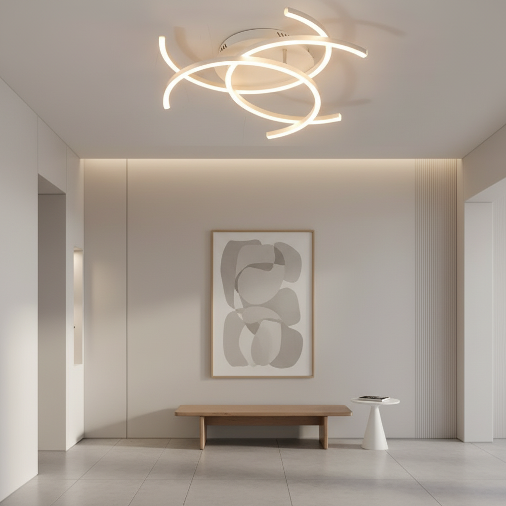 Luminara | Sleek Modern Dimmable LED Flush Mount Ceiling Light Fixture