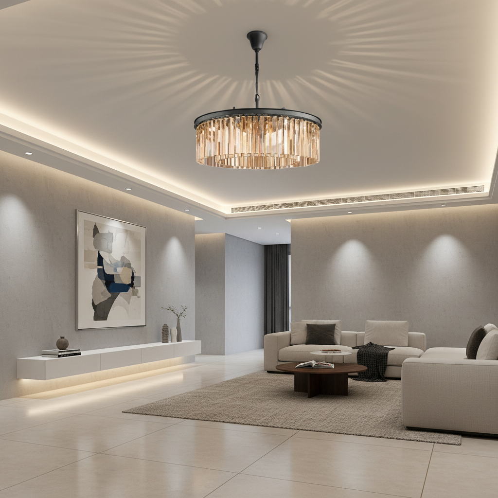 Luminara | Stylish Retro Crystal Designer Chandelier for Modern Interiors