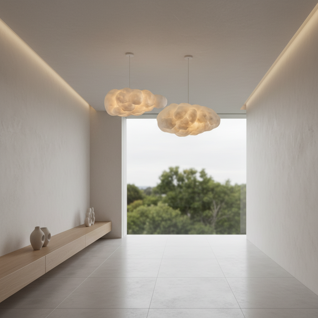 NimbusCloud | Modern Elegant Fabric Pendant Light Fixture