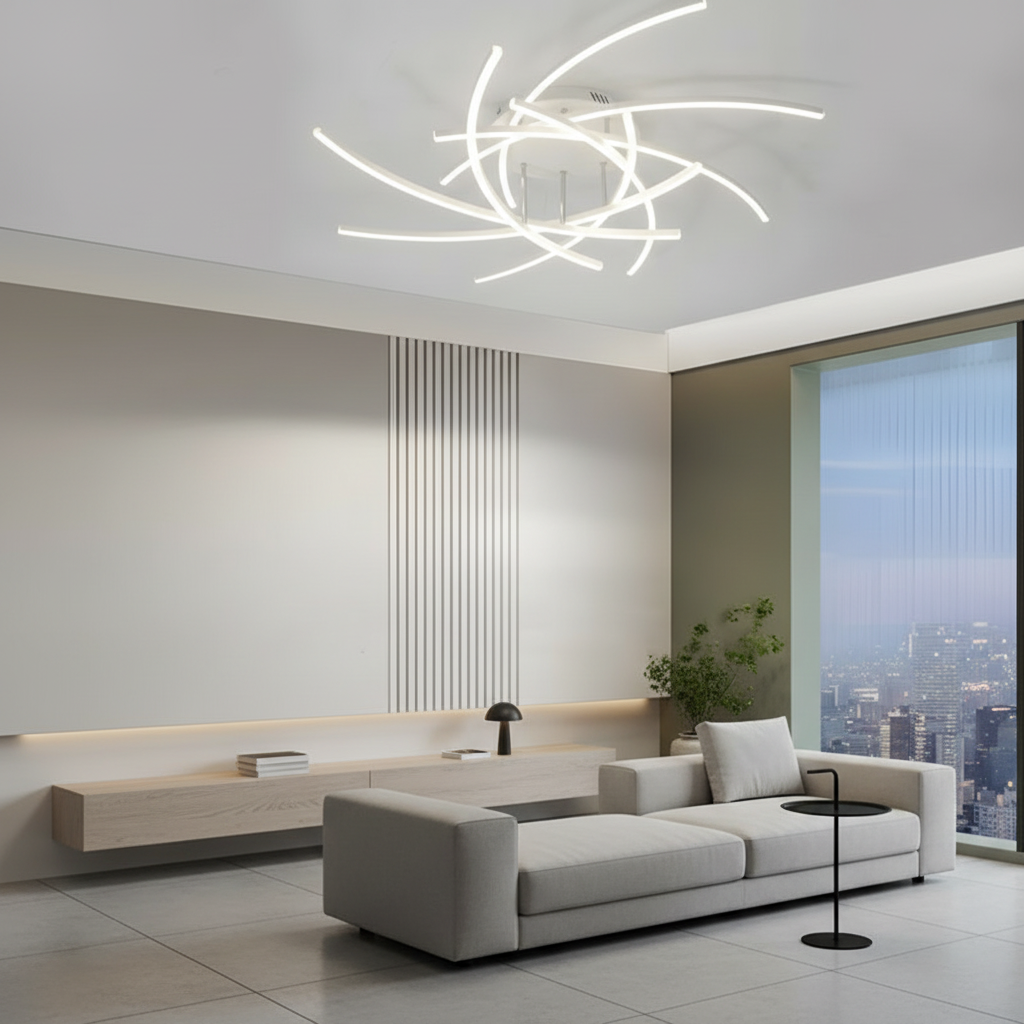 Luminara | Sleek Modern Dimmable LED Flush Mount Ceiling Light Fixture