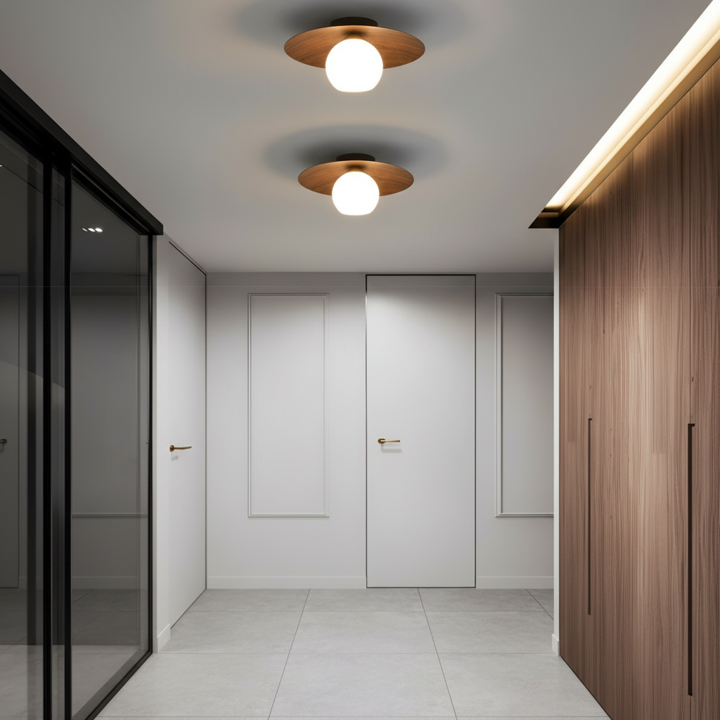WoodGrain | Modern Elegant Flush Mount LED Ceiling Light Fixture