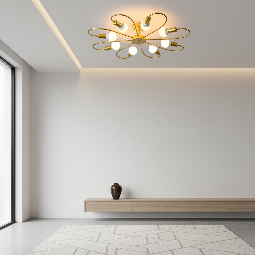 Floralis | Elegant Modern Nordic Ceiling Light Fixture for Living Spaces