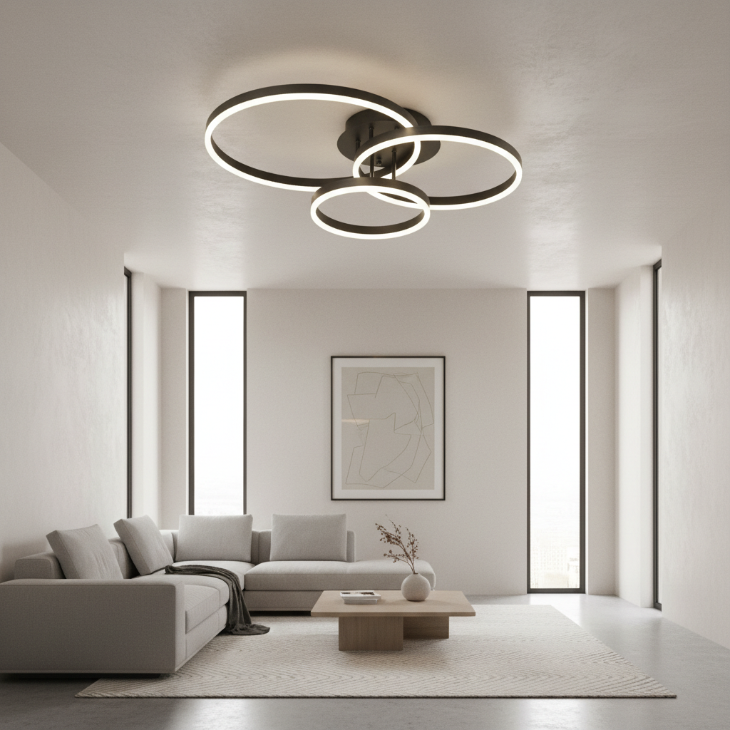 Luminara | Stylish Modern Gold Flush Mount Ceiling Light Fixture