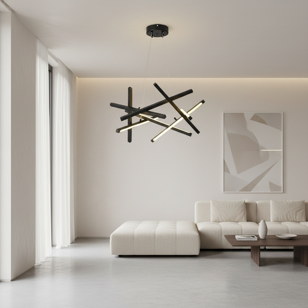 CelestiaLight | Stylish Modern Geometric LED Chandelier Fixture