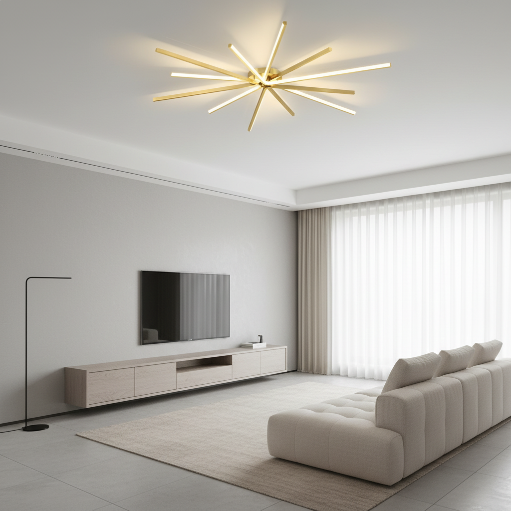 CelestialGlow | Modern Elegant LED Semi-Flush Mount Ceiling Light